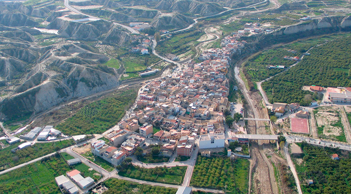 Vista aérea municipio de Albudeite